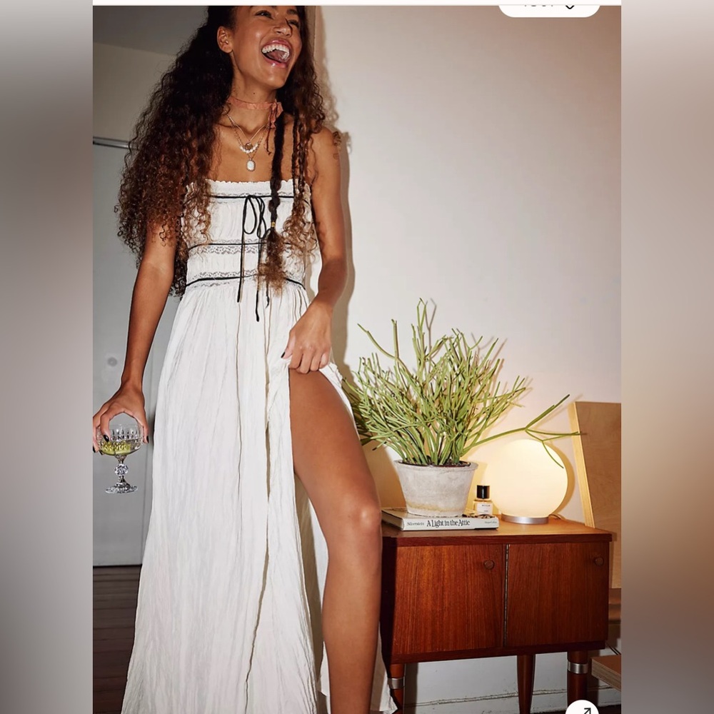 Small flaw- Free people intimately pretty please maxi slip Victorian boho flowy